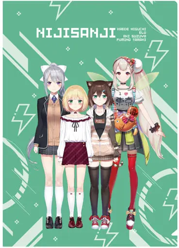 Nijisanji - Plastic Folder - Stationery - Suzuya Aki & Fumino Tamaki & Elu & Higuchi Kaede