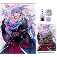 Genzuki Tojiro - Birthday Merch Complete Set - Tapestry - Acrylic Art Plate - Badge - Nijisanji