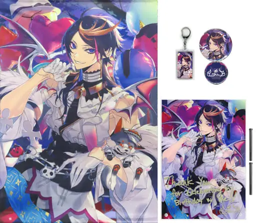 Shu Yamino - Birthday Merch Complete Set - Tapestry - Acrylic Art Plate - Badge - Nijisanji