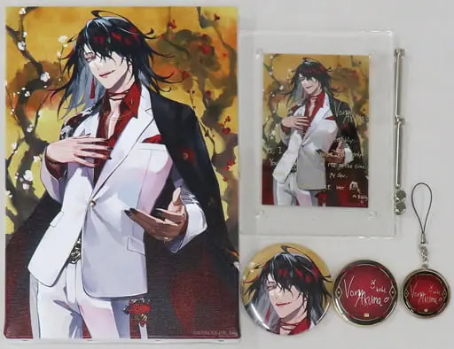 Vox Akuma - Birthday Merch Complete Set - Acrylic Art Plate - Canvas Board - Badge - Nijisanji