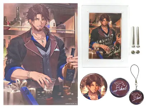 Belmond Banderas - Birthday Merch Complete Set - Acrylic Art Plate - Canvas Board - Badge - Nijisanji