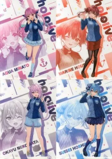 hololive - Stationery - Plastic Folder - Hoshimachi Suisei & Nekomata Okayu & Houshou Marine & Minato Aqua