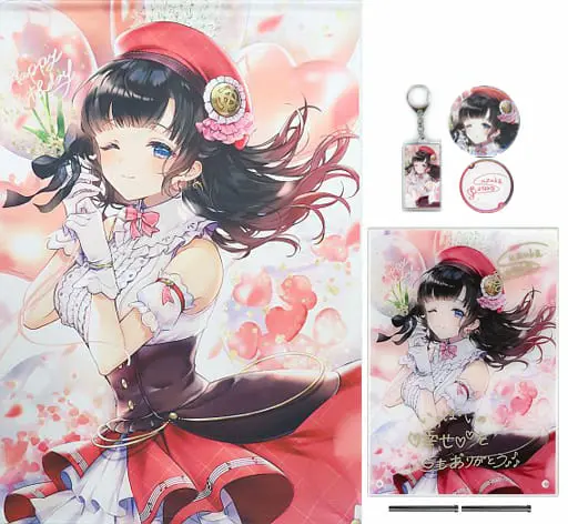 Suzuka Utako - Badge - Tapestry - Acrylic Art Plate - Birthday Merch Complete Set - Nijisanji