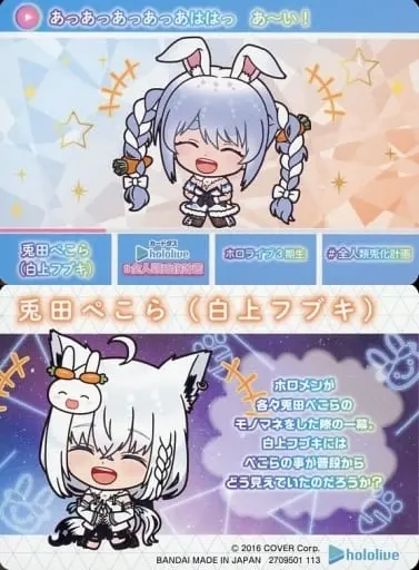 Usada Pekora & Shirakami Fubuki - Character Card - hololive