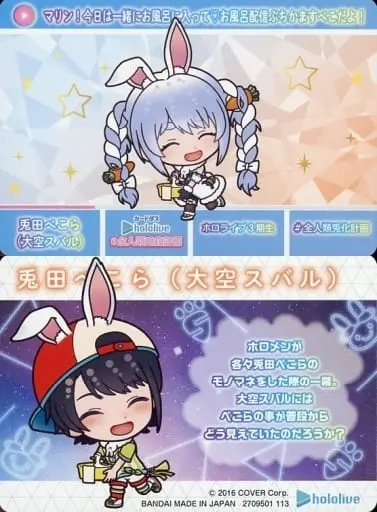 Usada Pekora & Oozora Subaru - Character Card - hololive