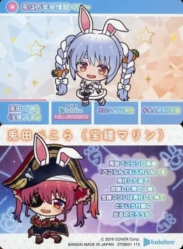 Usada Pekora & Houshou Marine - Character Card - hololive