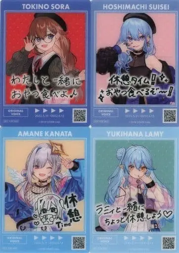 hololive - Character Card - Yukihana Lamy & Amane Kanata & Hoshimachi Suisei & Tokino Sora