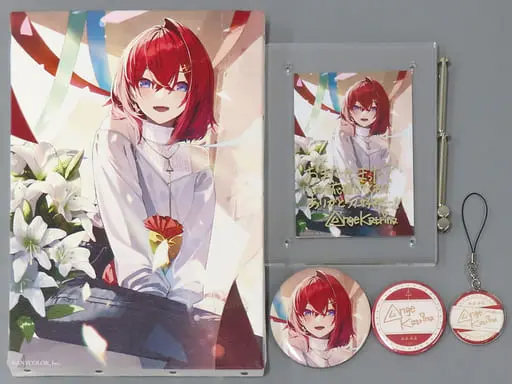 Ange Katrina - Badge - Acrylic Art Plate - Canvas Board - Birthday Merch Complete Set - Nijisanji