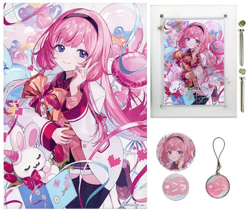 Suo Sango - Badge - Acrylic Art Plate - Canvas Board - Birthday Merch Complete Set - Nijisanji