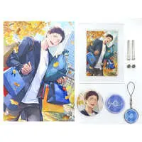 Yashiro Kizuku - Badge - Acrylic Art Plate - Canvas Board - Birthday Merch Complete Set - Nijisanji