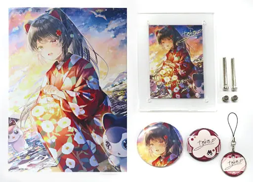 Inui Toko - Badge - Acrylic Art Plate - Canvas Board - Birthday Merch Complete Set - Nijisanji