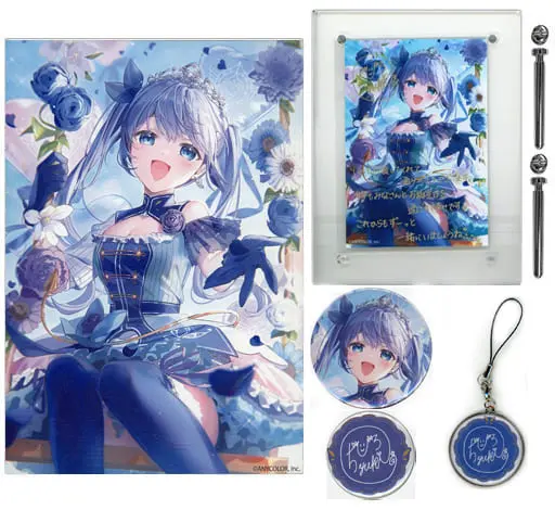 Yuki Chihiro - Badge - Acrylic Art Plate - Canvas Board - Birthday Merch Complete Set - Nijisanji