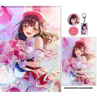 Suzuka Utako - Badge - Tapestry - Acrylic Art Plate - Birthday Merch Complete Set - Nijisanji