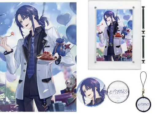 Nagao Kei - Badge - Acrylic Art Plate - Canvas Board - Birthday Merch Complete Set - Nijisanji