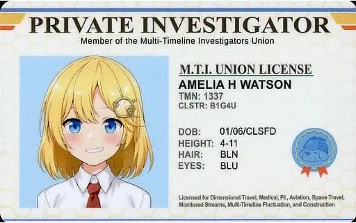 Watson Amelia - Character Card - hololive