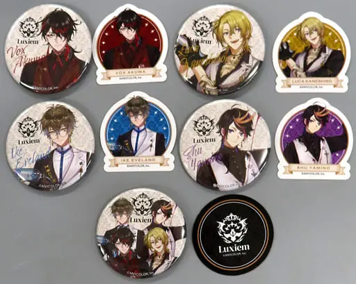 Luxiem - Kuji Square - Stickers - Badge - Shu Yamino & Ike Eveland & Luca Kaneshiro & Vox Akuma