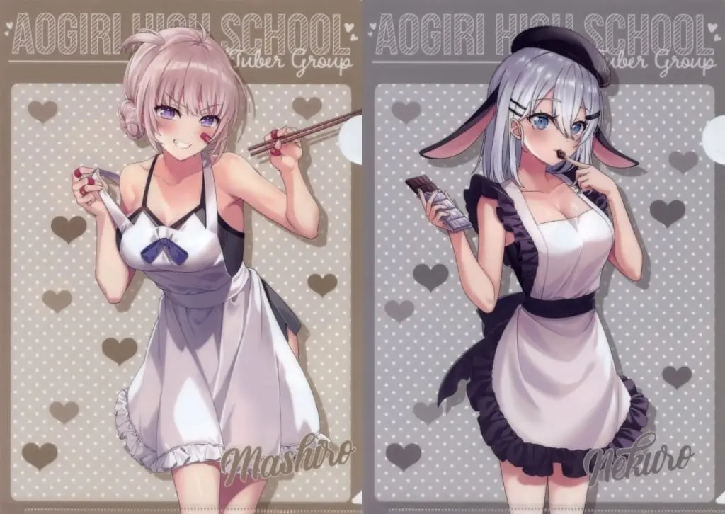 Yamaguro Nekuro & Oshiro Mashiro - Stationery - Plastic Folder - Aogiri High School