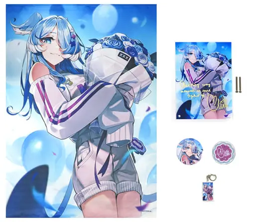 Elira Pendora - Badge - Tapestry - Acrylic Art Plate - Birthday Merch Complete Set - Nijisanji