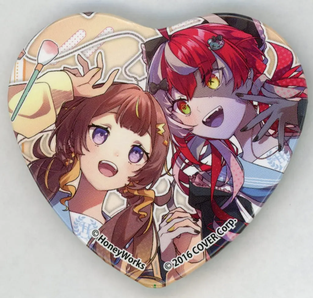 Anya Melfissa & Kureiji Ollie - Heart Badge - Badge - hololive