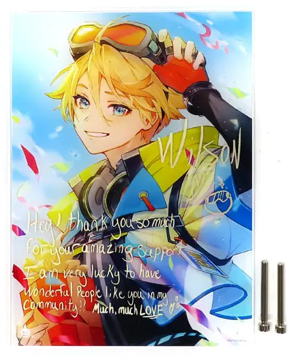 Yu Q. Wilson - Badge - Tapestry - Acrylic Art Plate - Birthday Merch Complete Set - Nijisanji