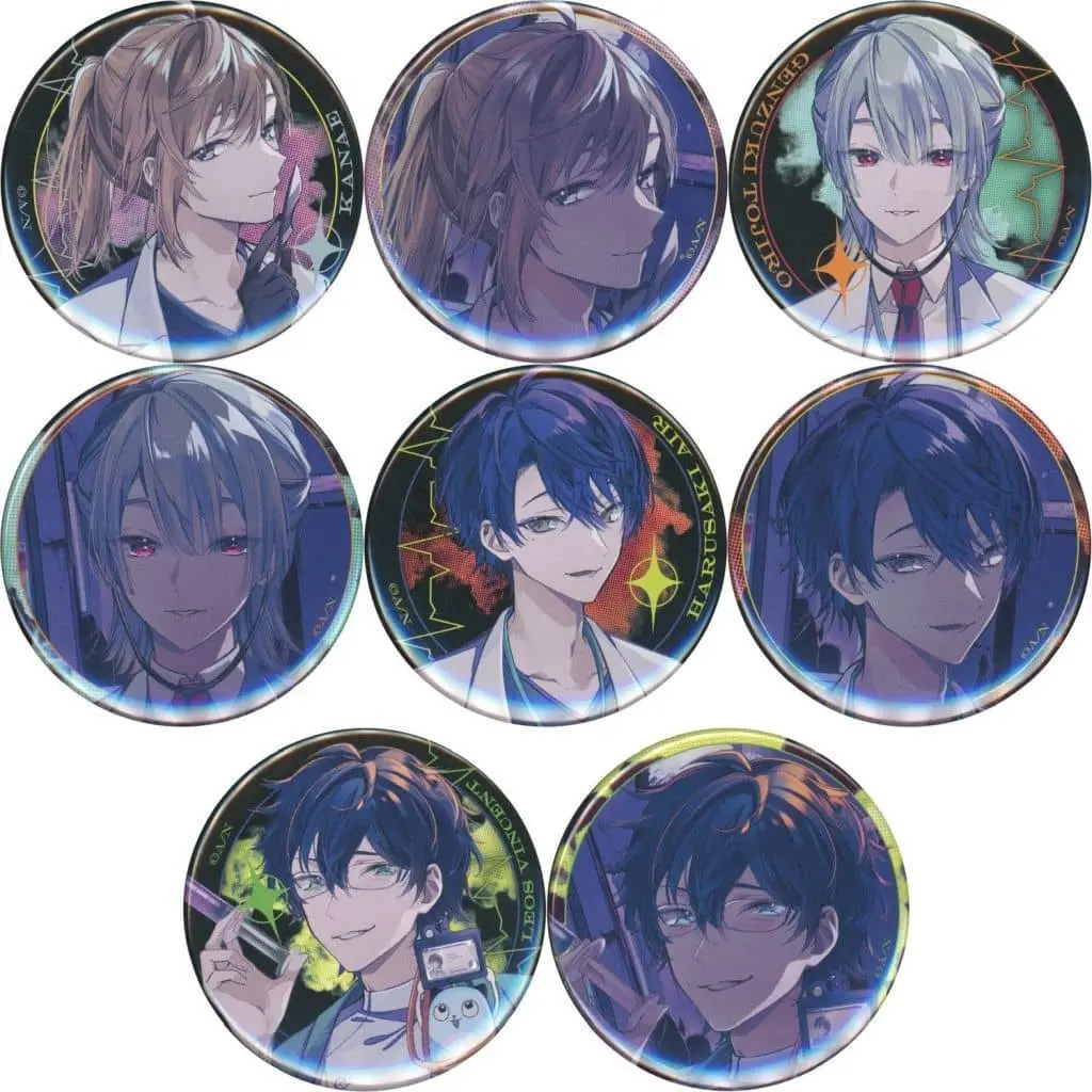 Nijisanji - DMM Scratch! - Badge - Kanae & Leos Vincent & Harusaki Air & Genzuki Tojiro