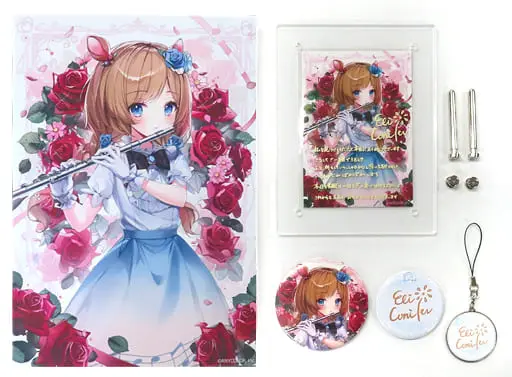 Eli Conifer - Badge - Acrylic Art Plate - Canvas Board - Birthday Merch Complete Set - Nijisanji