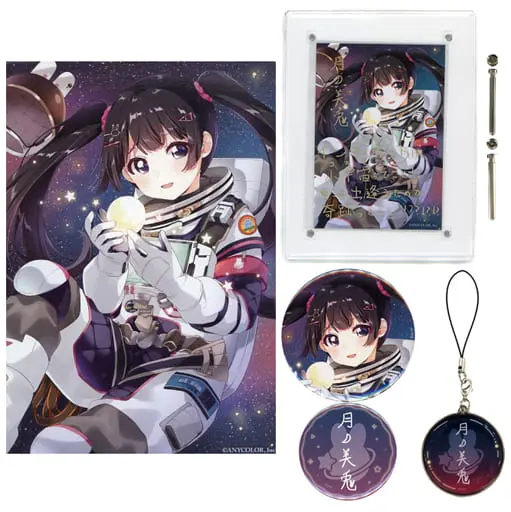 Tsukino Mito - Badge - Acrylic Art Plate - Canvas Board - Birthday Merch Complete Set - Nijisanji