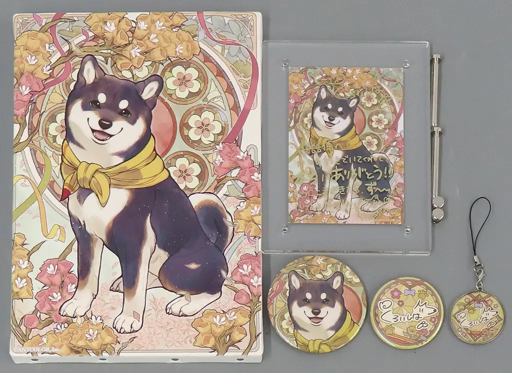 Kuroi Shiba - Badge - Acrylic Art Plate - Canvas Board - Birthday Merch Complete Set - Nijisanji