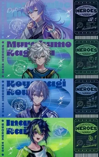 Nijisanji - Hologram Ticket - Character Card - Inami Rai & Koyanagi Rou & Murakumo Kagetsu & Hoshirube Sho