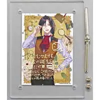 Shellin Burgundy - Badge - Acrylic Art Plate - Canvas Board - Birthday Merch Complete Set - Nijisanji