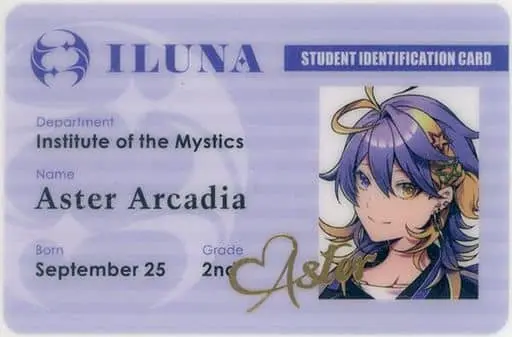 Aster Arcadia - Character Card - Nijisanji