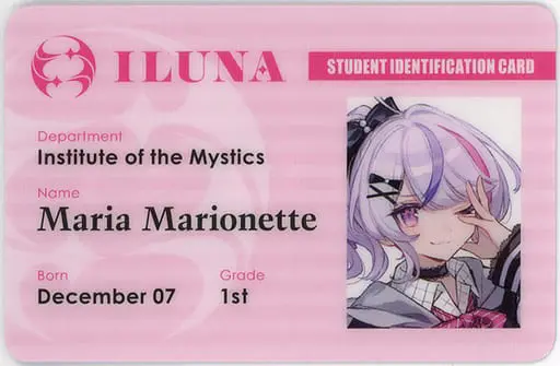 Maria Marionette - Character Card - Nijisanji