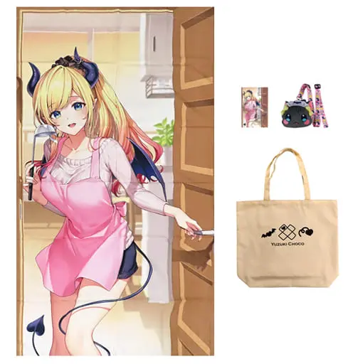 Yuzuki Choco - Birthday Merch Complete Set - Hand-signed - Postcard - Bag - Coin purse - Curtain - hololive