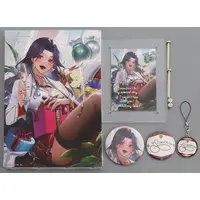 Scarle Yonaguni - Birthday Merch Complete Set - Badge - Acrylic Art Plate - Canvas Board - Nijisanji