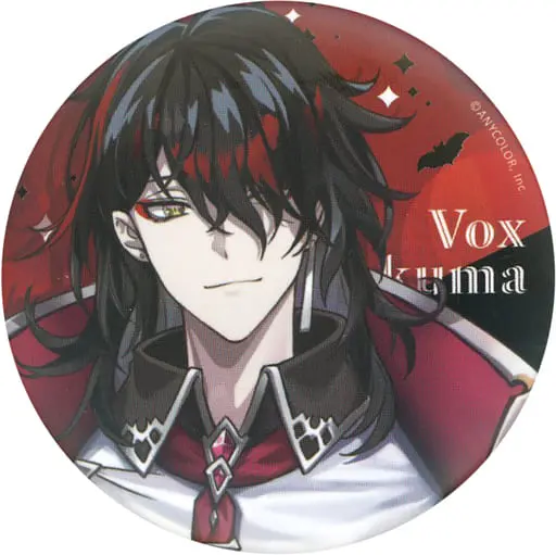 Vox Akuma - Badge - Luxiem (ヴォックス・アクマ 「バーチャルYouTuber にじさんじ NIJISANJI EN  Luxiem×KIRABASE ハロウィンコラボカフェ 等身缶バッジ」 台湾限定) (USED) | Buy from VTuber Republic  - Online Shop for Japanese VTuber Merchandise