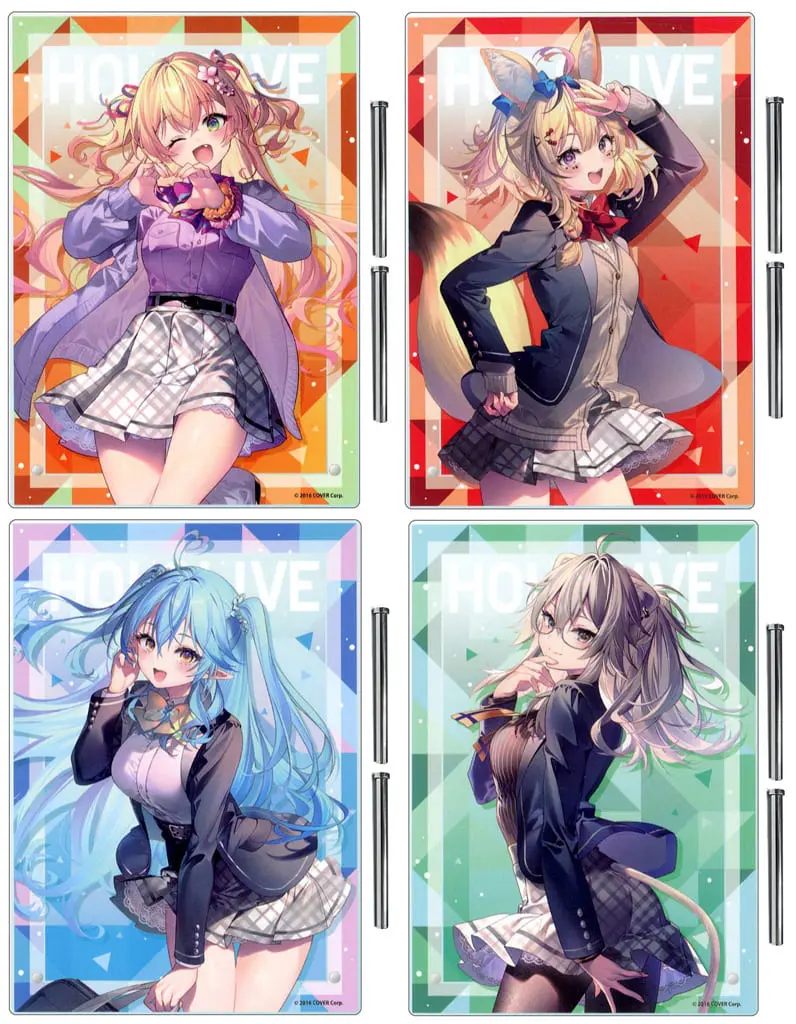 hololive - Acrylic Art Plate - Shishiro Botan & Yukihana Lamy & Omaru Polka & Momosuzu Nene