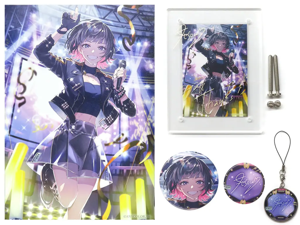 Hayase Sou - Badge - Acrylic Art Plate - Canvas Board - Birthday Merch Complete Set - Nijisanji