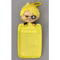 Tattsun - Plush - Commuter pass case - Colorful Peach