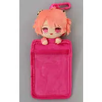 Noa - Plush - Commuter pass case - Colorful Peach