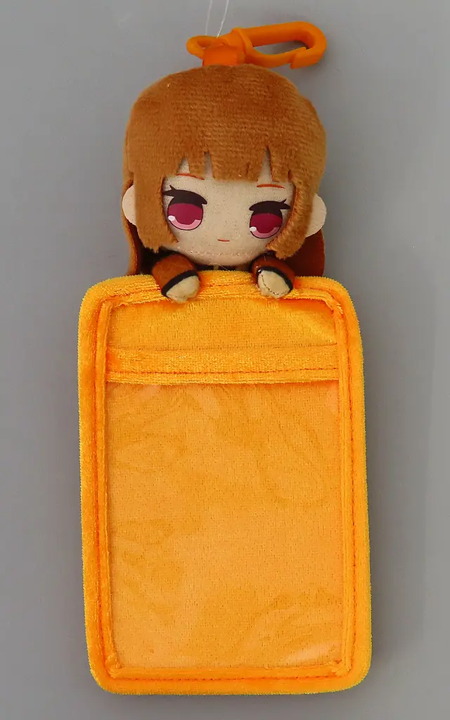 Eto - Plush - Commuter pass case - Colorful Peach