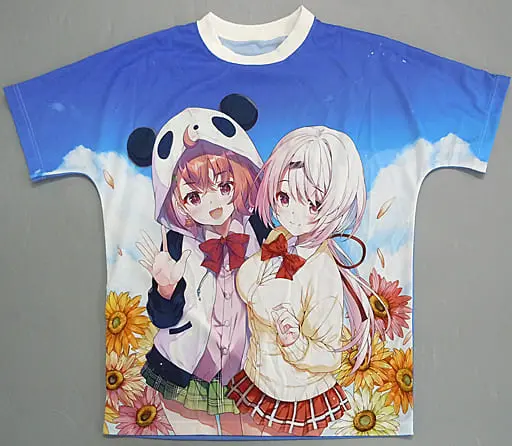 Sasaki Saku & Shiina Yuika - Clothes - Tapestry - T-shirts - Nijisanji Size-L