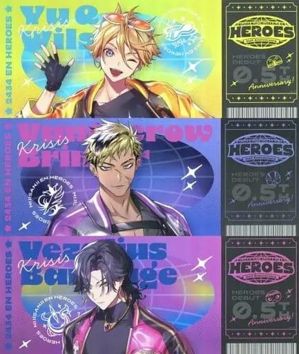 Nijisanji - Character Card - Hologram Ticket - Yu Q. Wilson & Vantacrow Bringer & Vezalius Bandage