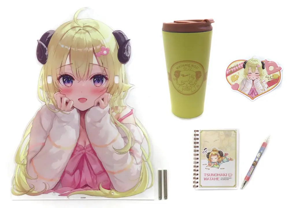 Tsunomaki Watame - Tumbler, Glass - Notebook - Postcard - Acrylic stand - hololive