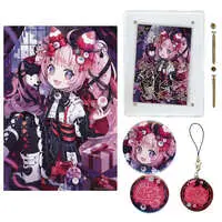 Ushimi Ichigo - Badge - Acrylic Art Plate - Canvas Board - Birthday Merch Complete Set - Nijisanji