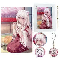 Shiina Yuika - Badge - Acrylic Art Plate - Canvas Board - Birthday Merch Complete Set - Nijisanji