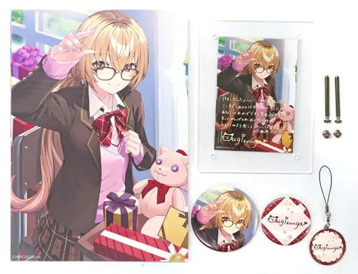 Ienaga Mugi - Badge - Acrylic Art Plate - Canvas Board - Birthday Merch Complete Set - Nijisanji