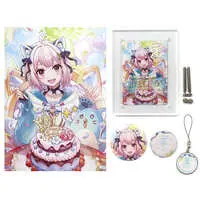 Hayama Marin - Badge - Acrylic Art Plate - Canvas Board - Birthday Merch Complete Set - Nijisanji