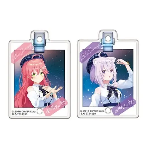 Nekomata Okayu & Sakura Miko - Key Chain - Blue Journey