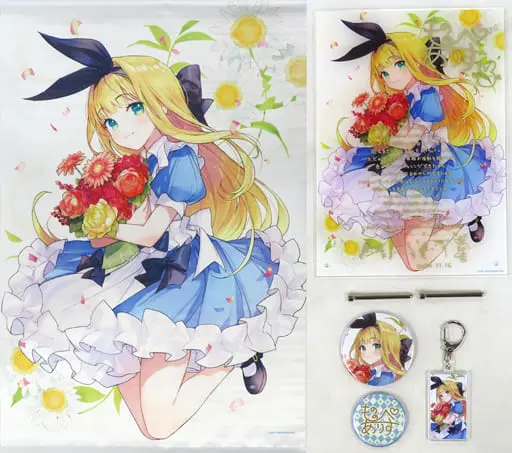 Mononobe Alice - Badge - Tapestry - Acrylic Art Plate - Birthday Merch Complete Set - Nijisanji