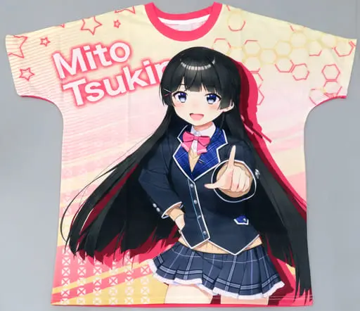 Tsukino Mito - Clothes - T-shirts - Nijisanji Size-L